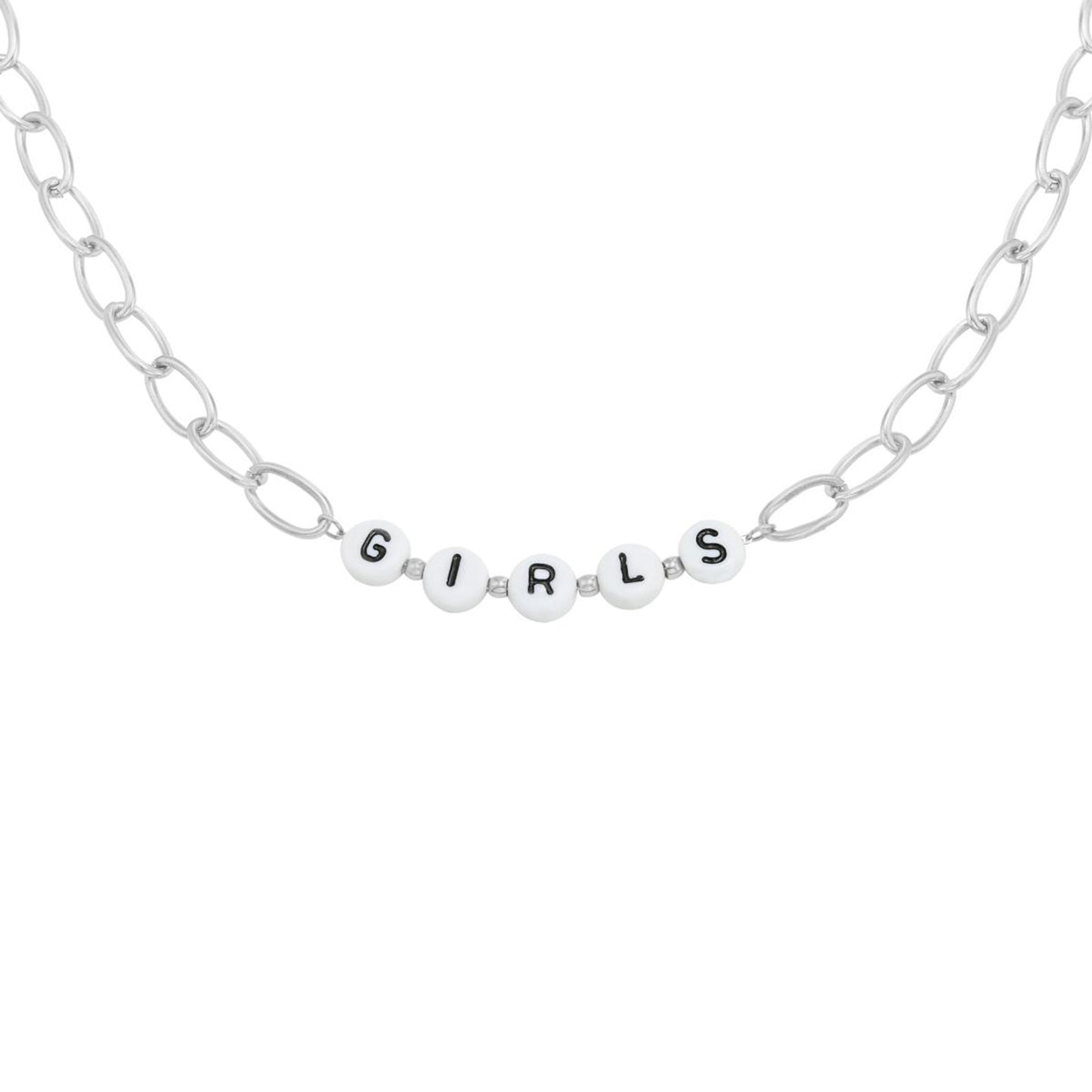 Beaded Girls Ketting Zilver