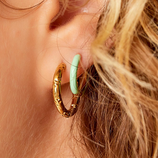 Brushed Glow Oorbellen Goud