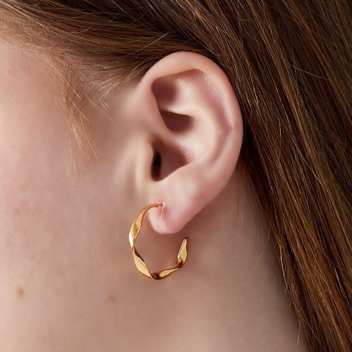 Curve Clip Oorbellen Zilver