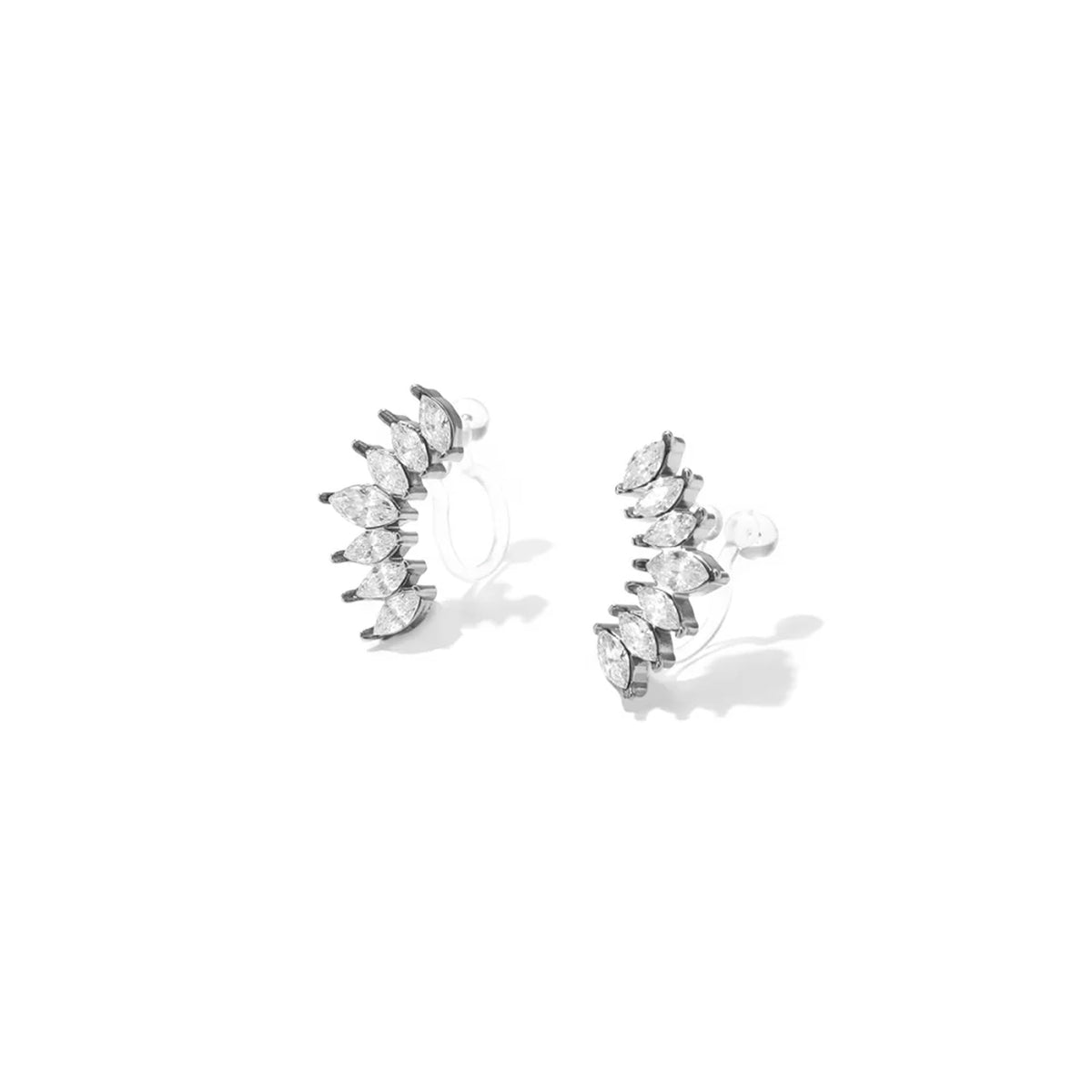 Diamond Muse Clip Oorbellen Zilver