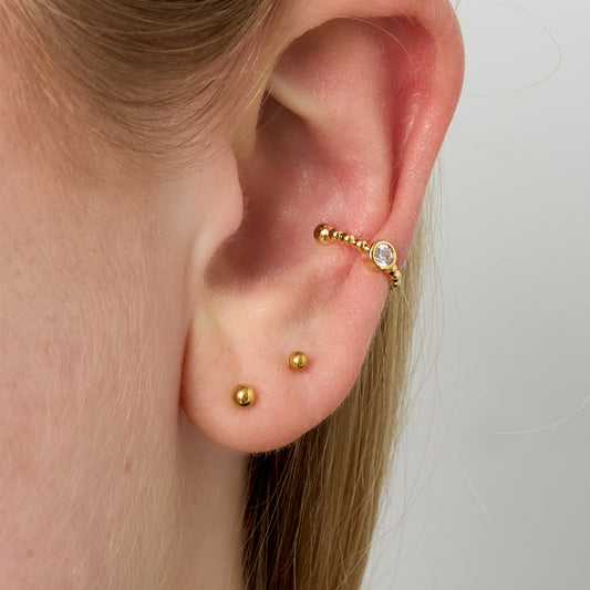 Ear Cuff Bling Zilver