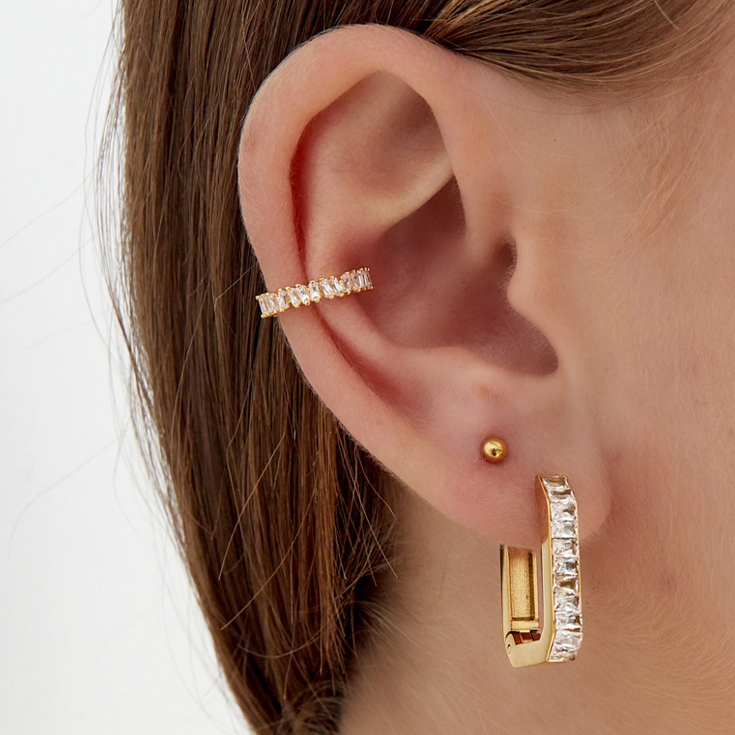Earcuff Bold Sparkle Zilver