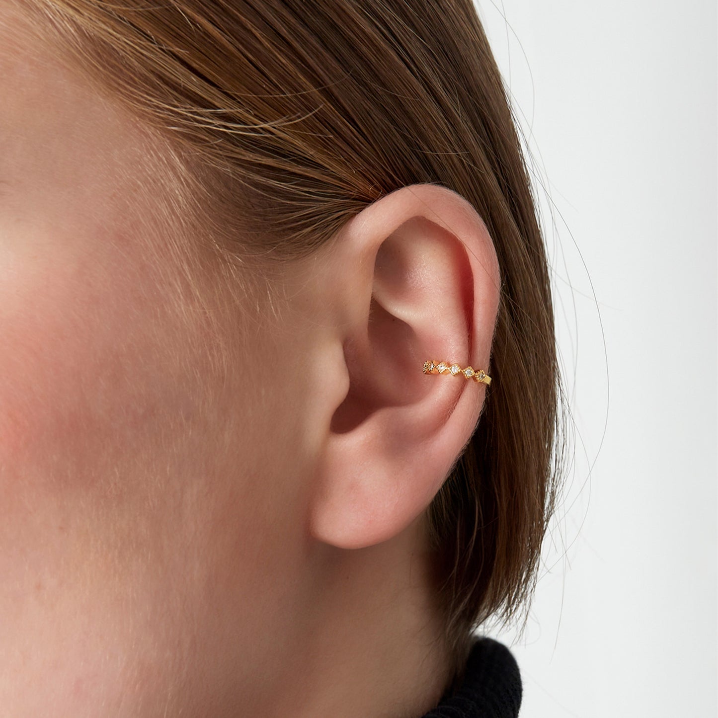 Earcuff Elegant Edge Zilver