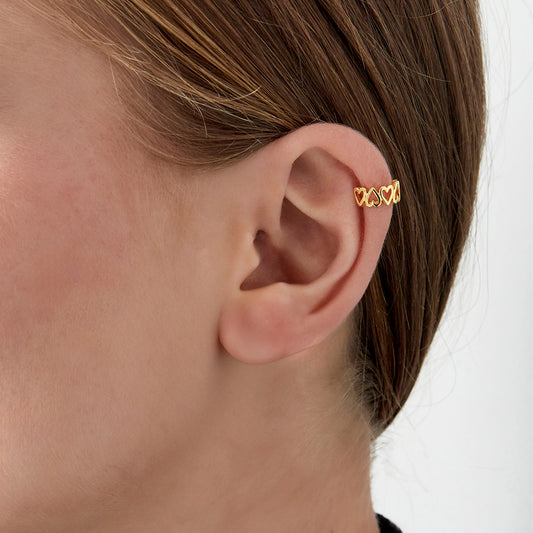 Ear Cuff Heart Bliss Zilver