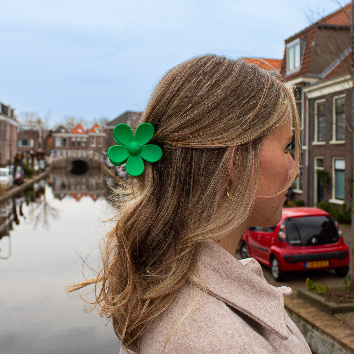 Flower Hairclip Groen