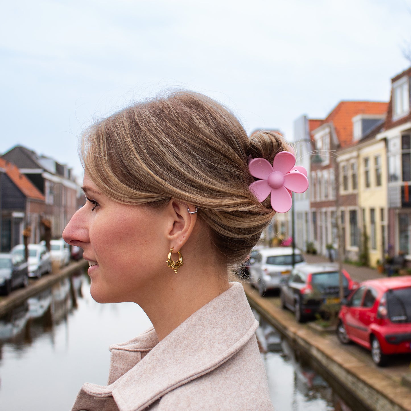 Flower Hairclip Lichtroze