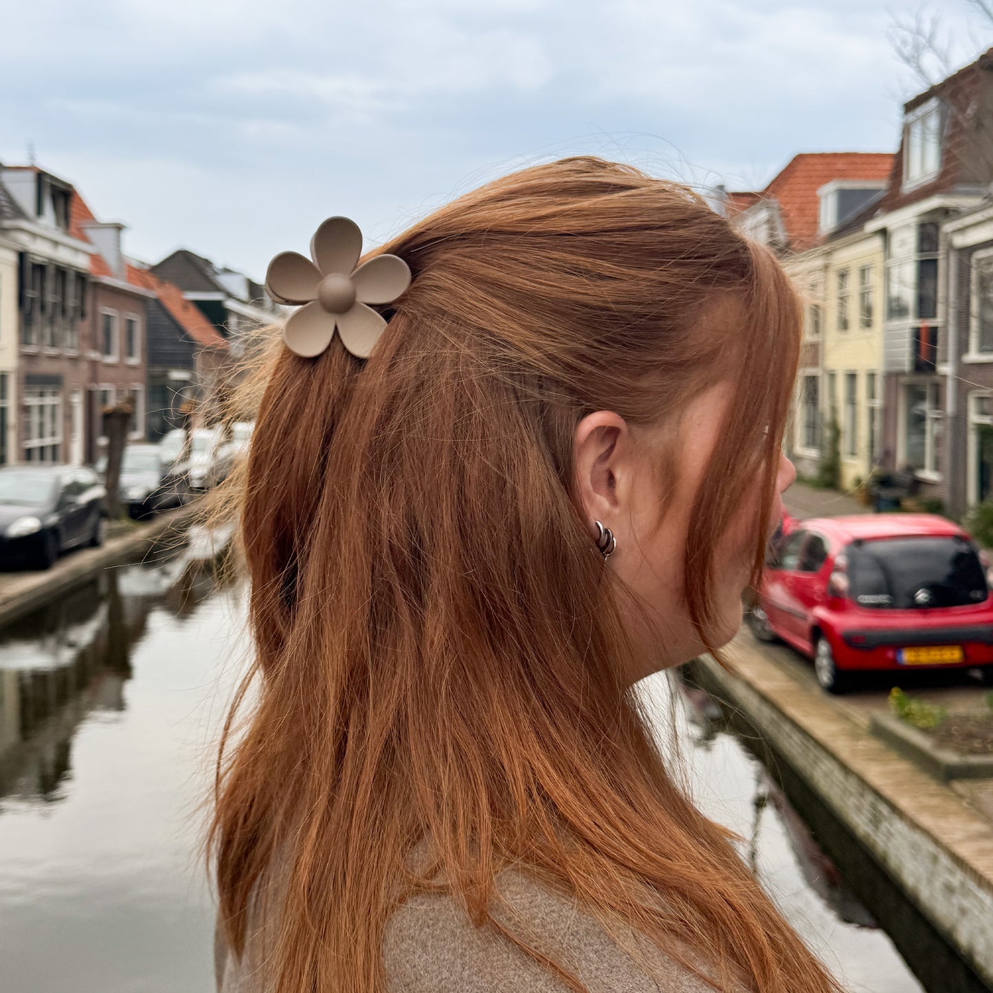 Flower Hairclip Cappuccino