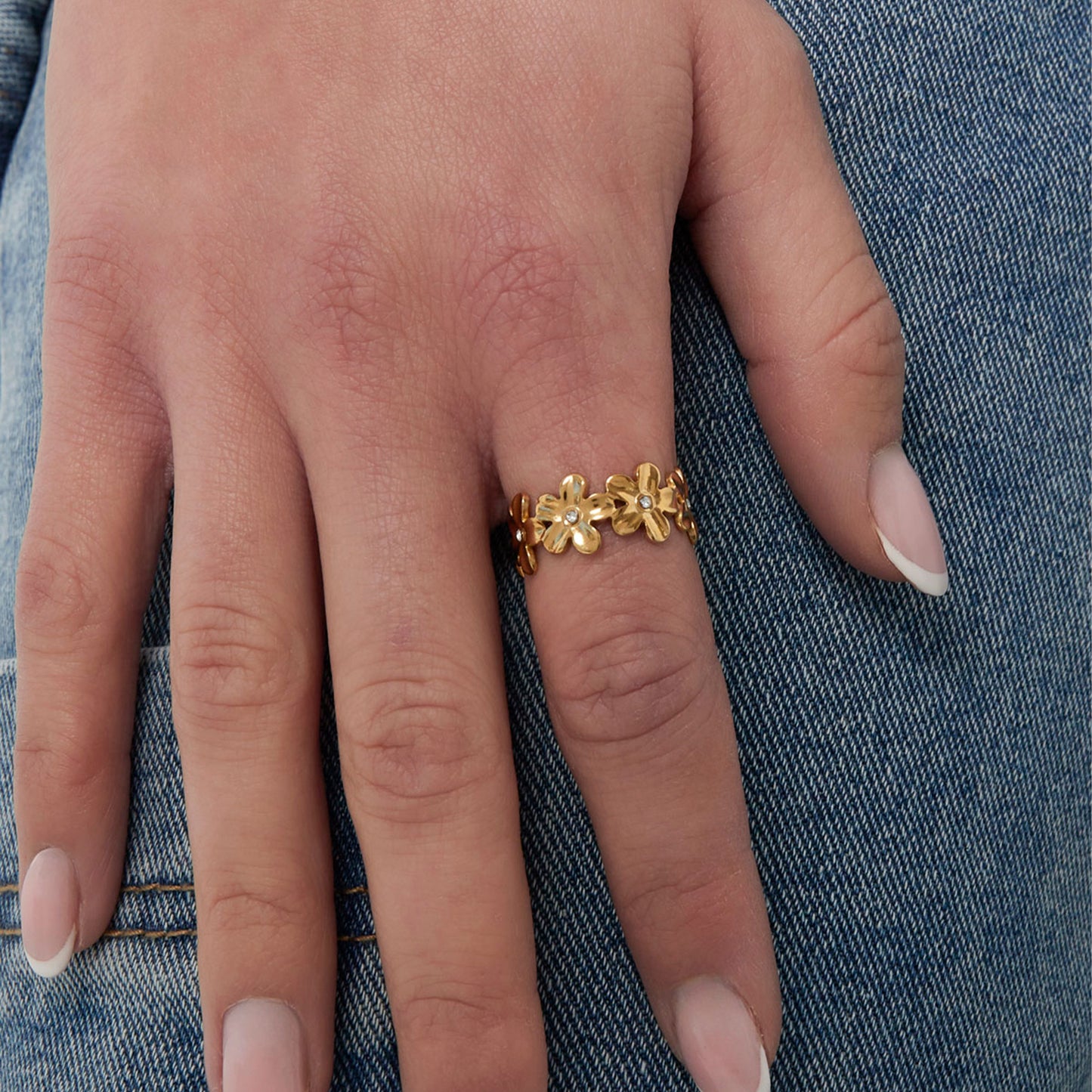 Infinite Flowers Ring Zilver