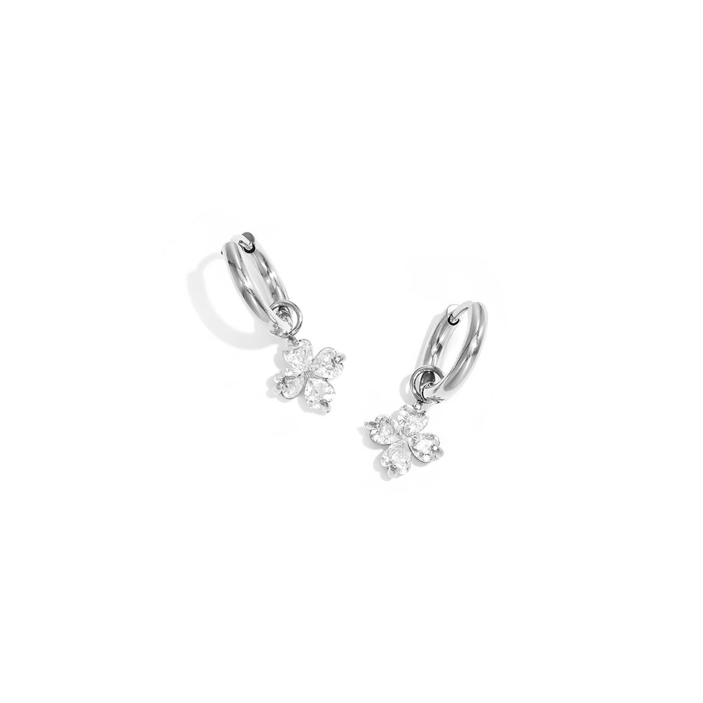 Lucky Spark Hoop Oorbellen Zilver