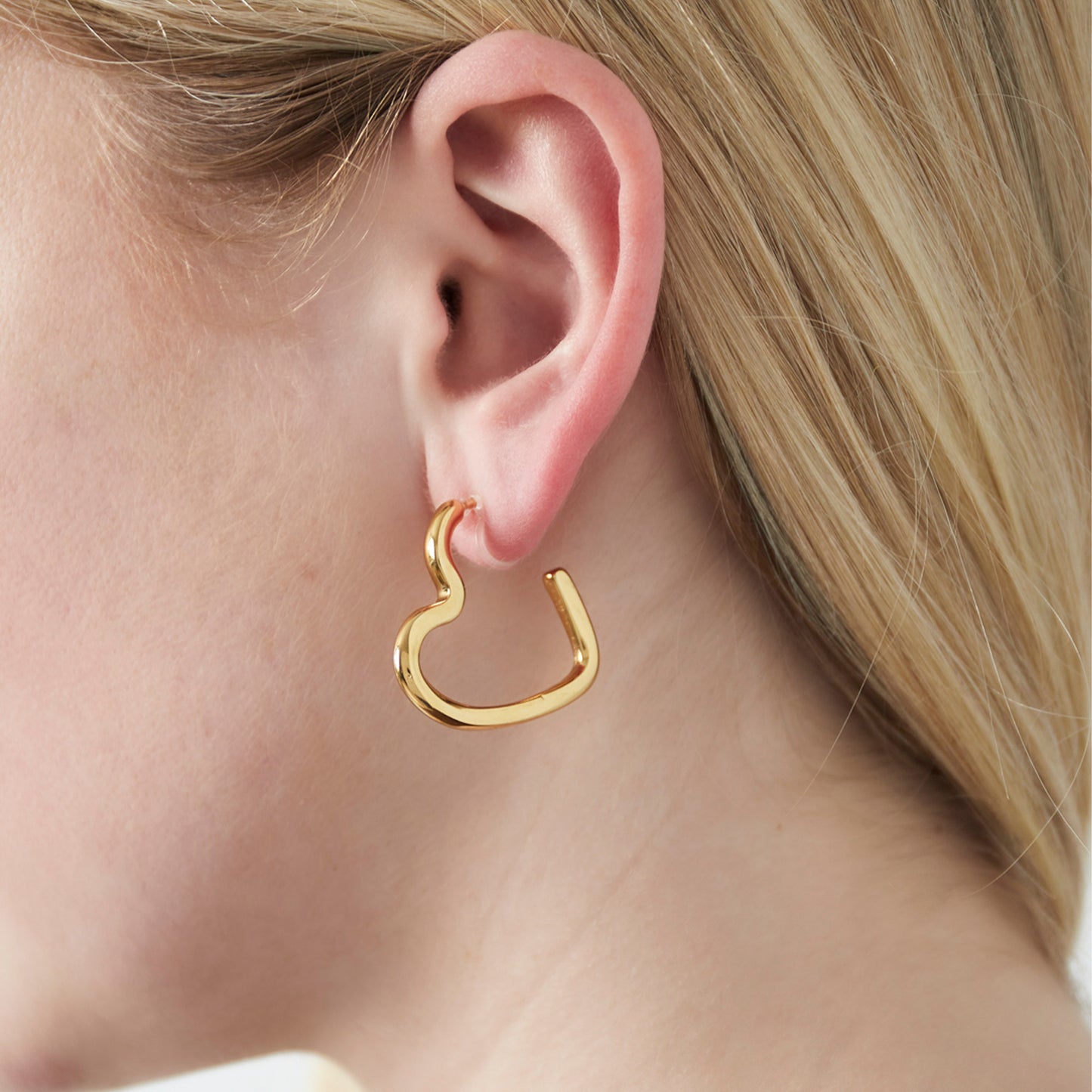 Open Heart Clipoorbellen Zilver