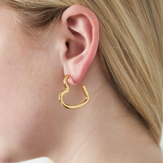 Open Heart Clipoorbellen Zilver