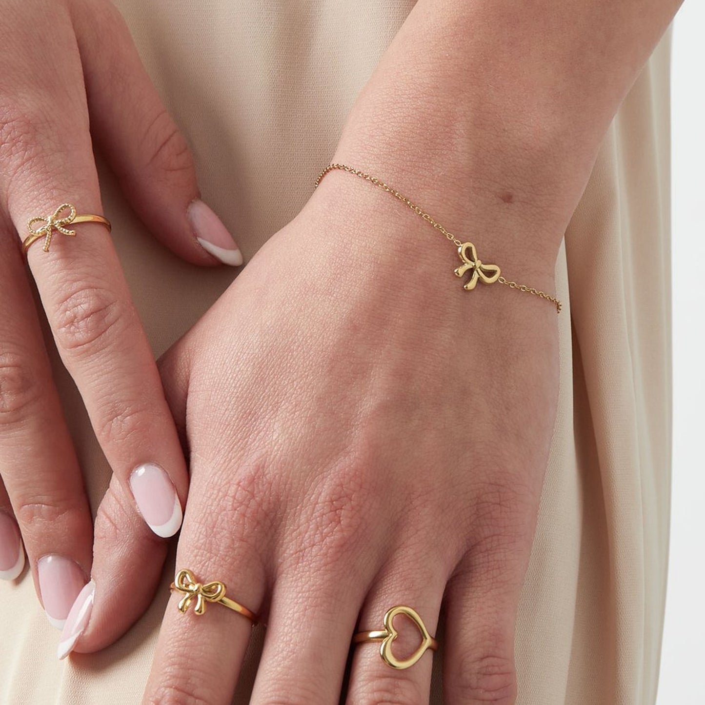 Simpele Strik Armband Goud