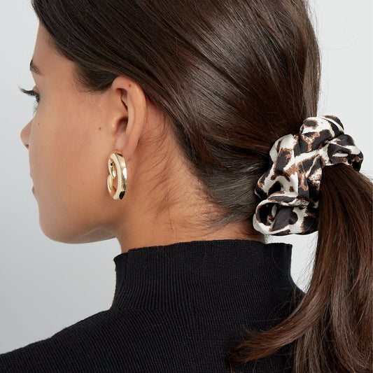Tiger Print Scrunchie Duo
