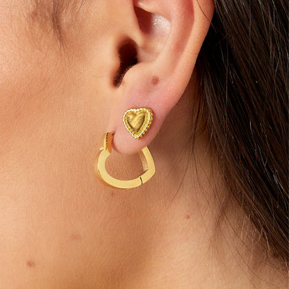 Basic Heart Oorbellen Zilver