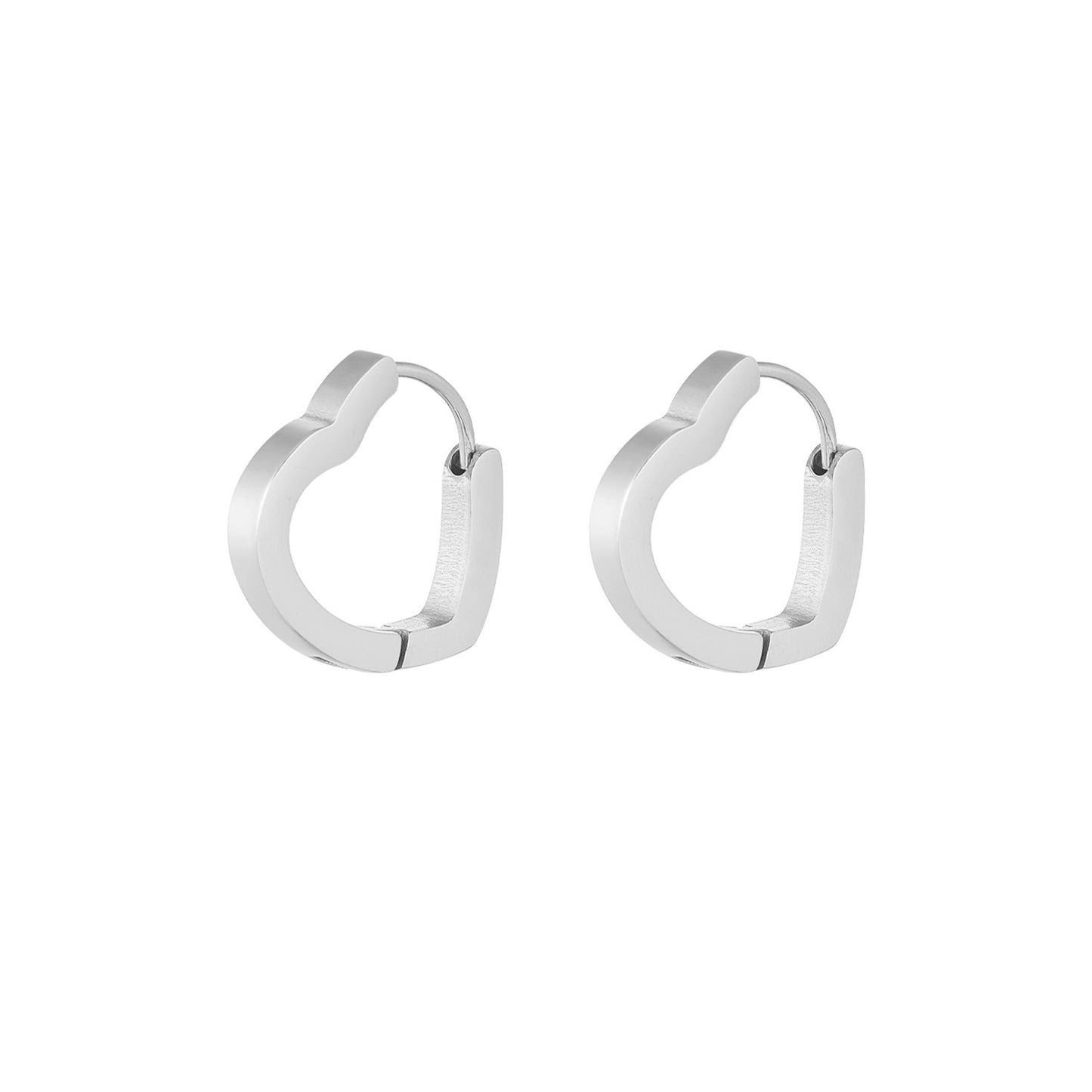 Basic Heart Oorbellen Zilver