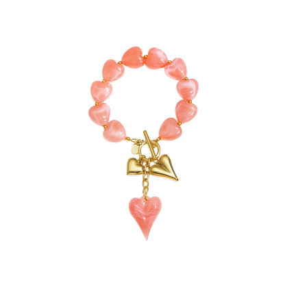 Beaded Hearts Armband (Diverse kleuren)