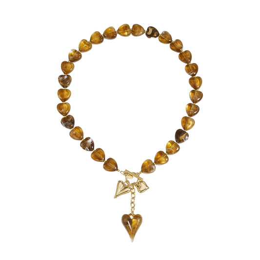 Beaded Hearts Ketting (Diverse kleuren)