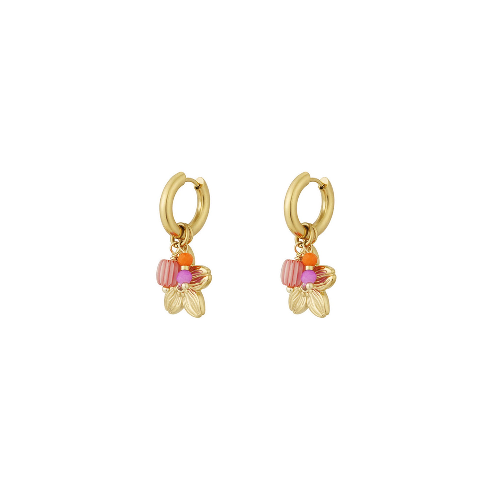 Bloom Hoops Oorbellen Goud