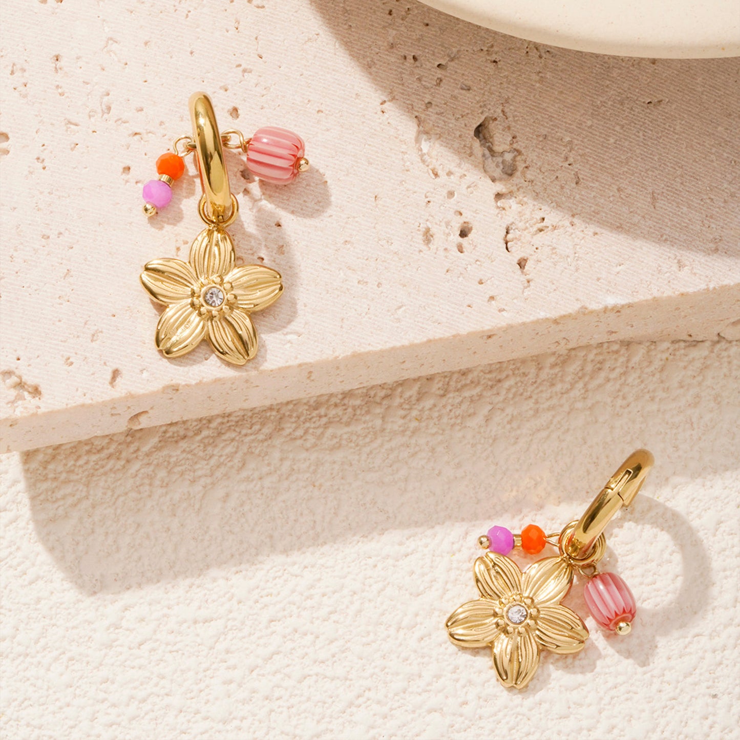 Bloom Hoops Oorbellen Goud