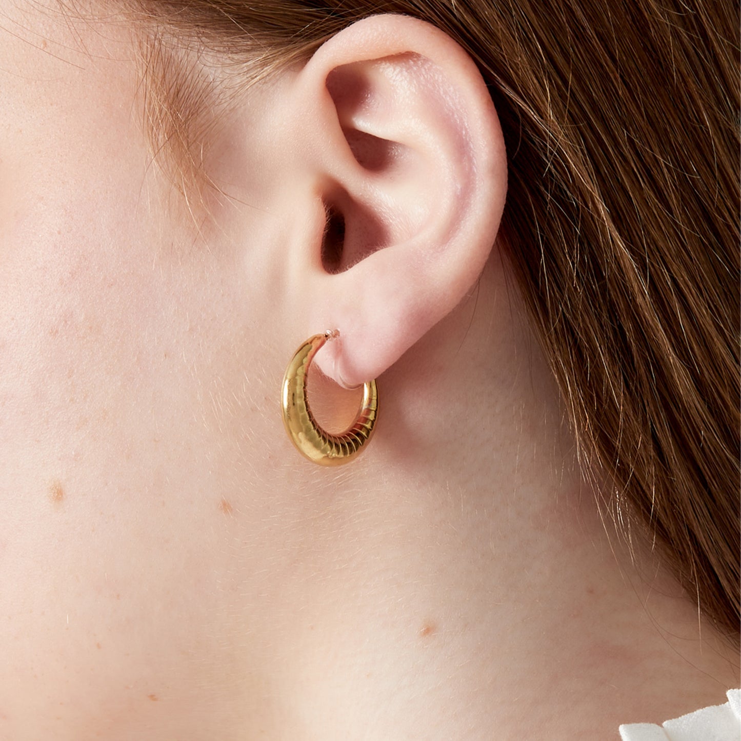 Bold Hoop Clip Oorbellen Zilver