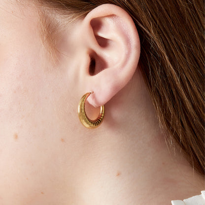 Bold Hoop Clip Oorbellen Zilver