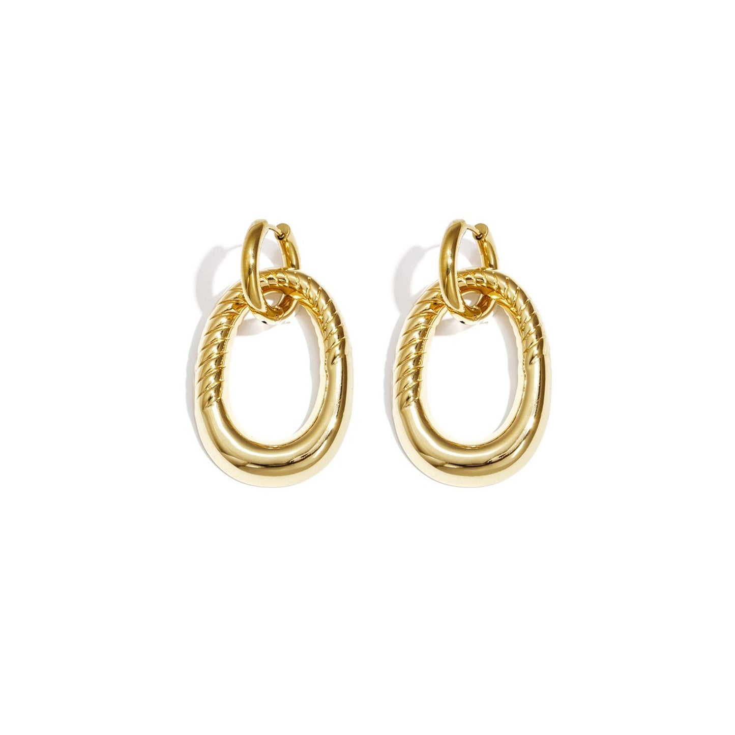 Bold Oval Oorbellen Goud