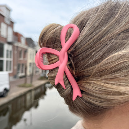Bow Hairclip Roze