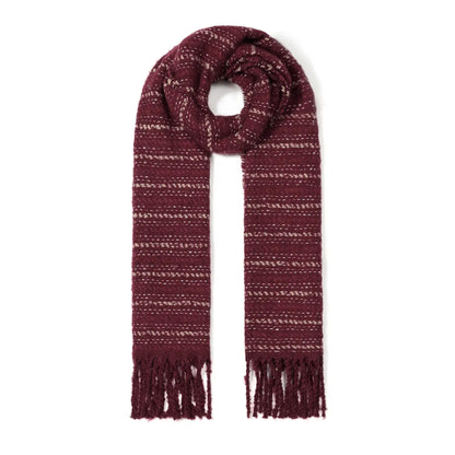 Chic Stripe Sjaal Bordeaux