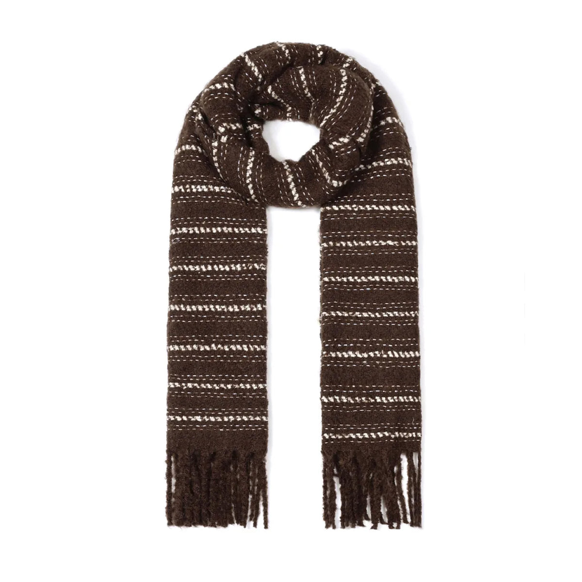 Chic Stripe Sjaal Bruin