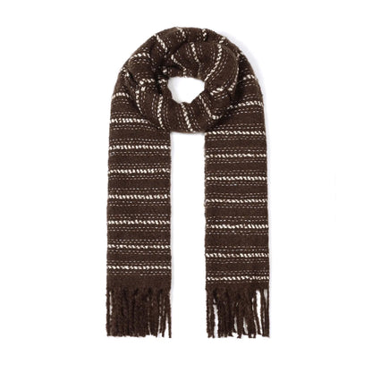 Chic Stripe Sjaal Bruin