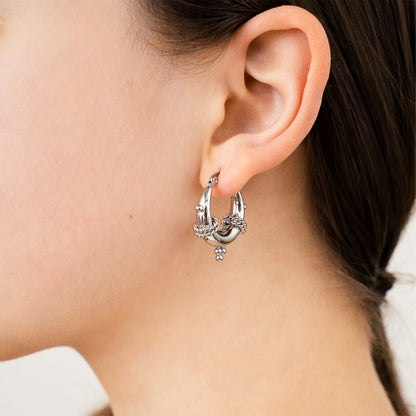 Chunky Bali Oorbellen Zilver