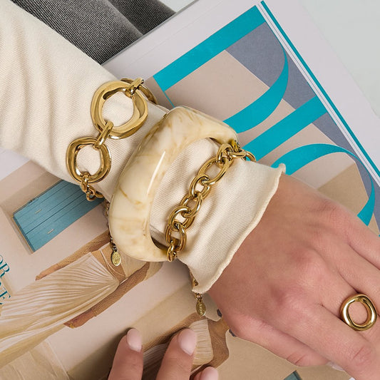 Chunky Glow Armband Goud