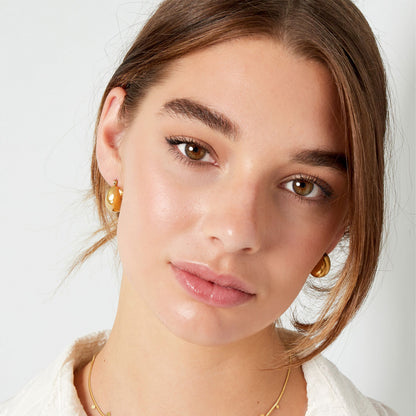 Chunky Moon Oorbellen Goud
