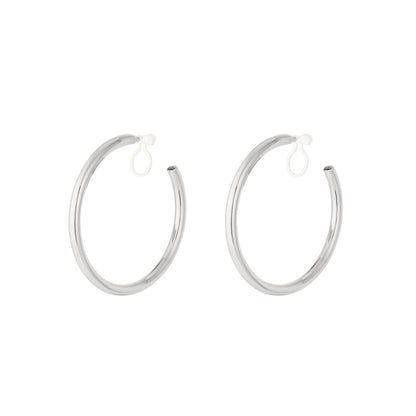 Classic Hoop Clipoorbellen Zilver