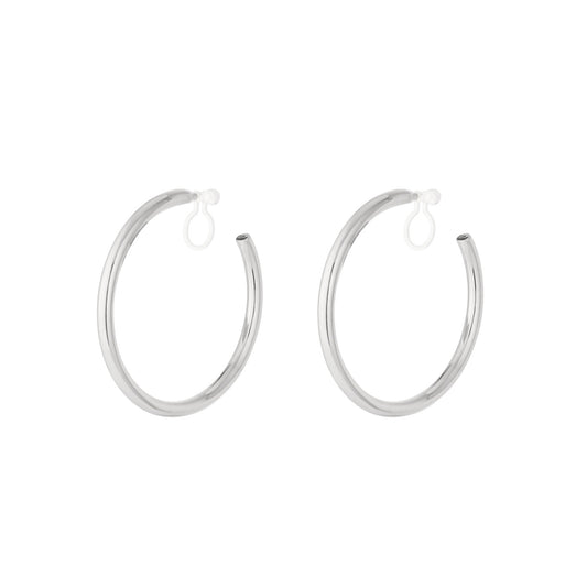 Classic Hoop Clipoorbellen Zilver