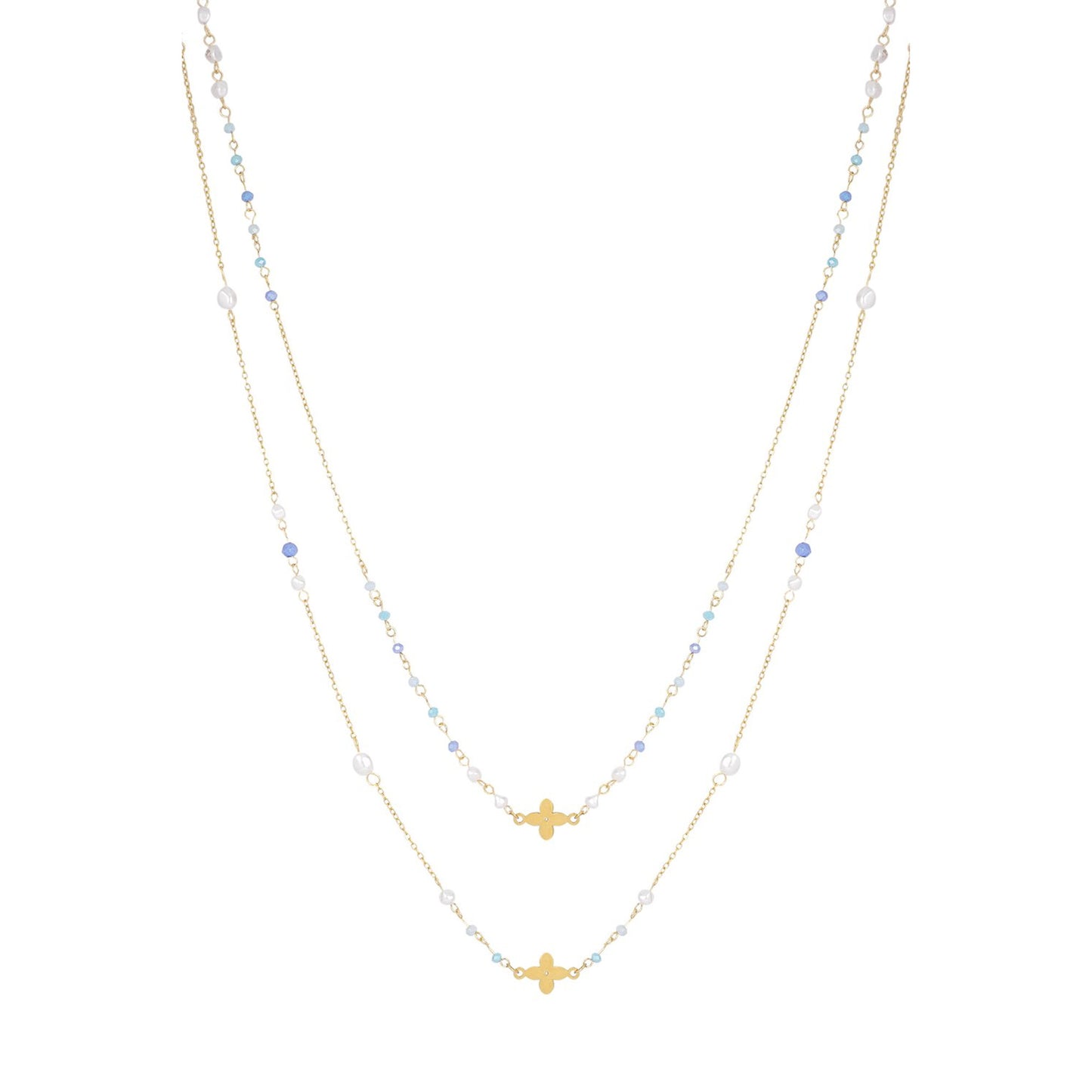 Clover Duo Ketting Goud (Diverse Kleuren)