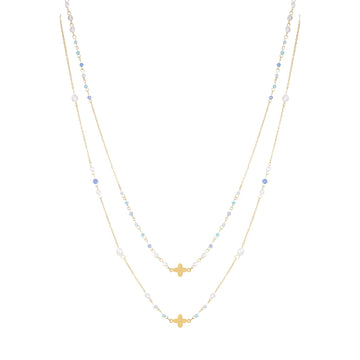 Clover Duo Ketting Goud (Diverse Kleuren)