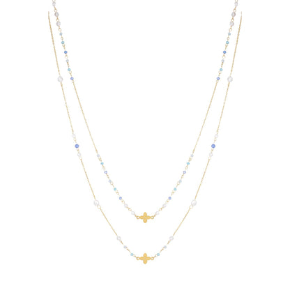 Clover Duo Ketting Goud (Diverse Kleuren)
