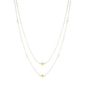 Clover Duo Ketting Goud (Diverse Kleuren)