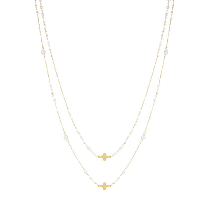 Clover Duo Ketting Goud (Diverse Kleuren)