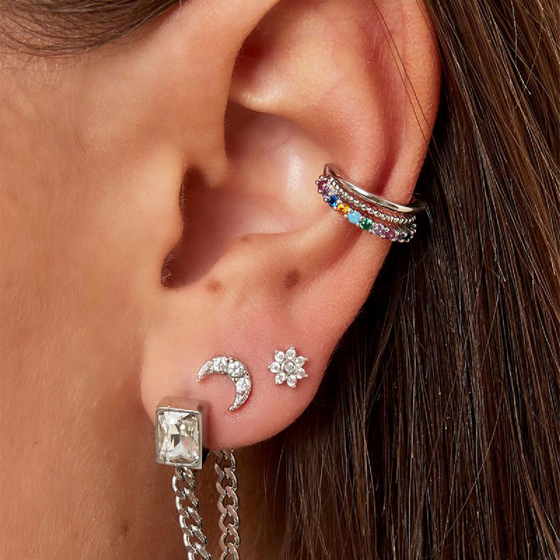 Ear cuff vintage flowers goldplated | Oorbellen kopen Ear cuff vintage flowers goldplated | Oorbellen kopen