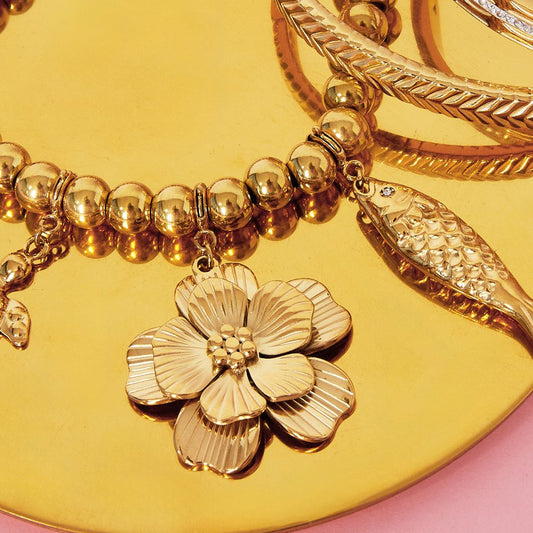 Daily Essential Charms Flower Power Goud