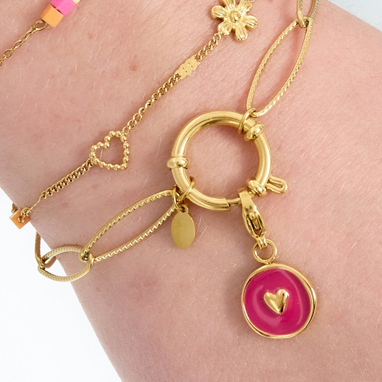 Daily Essential Charms Vintage Heart Goud