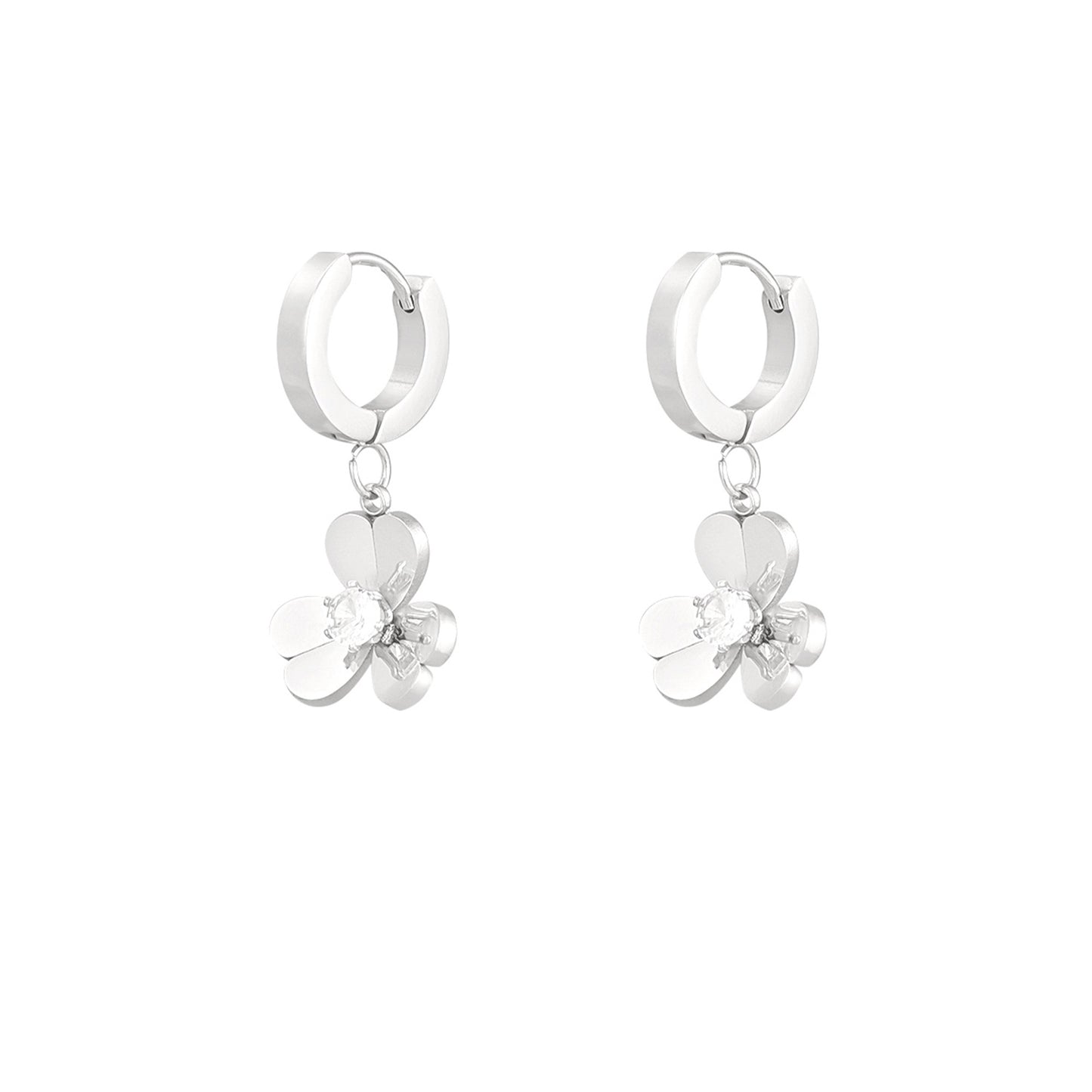 Daisy Glow Oorbellen Zilver