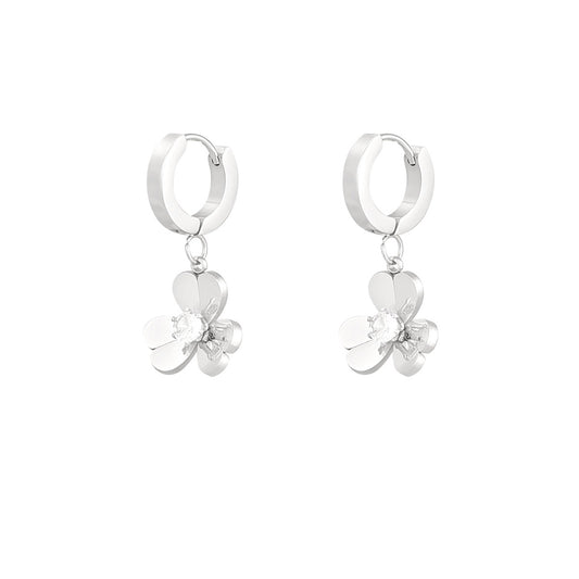 Daisy Glow Oorbellen Zilver