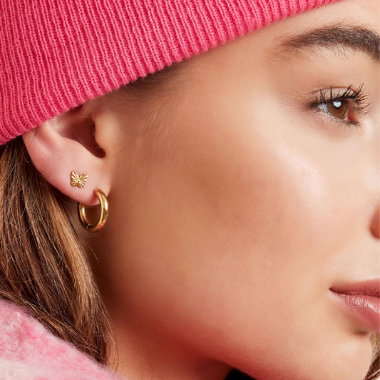 Dazzle Hoops Oorbellen Zilver