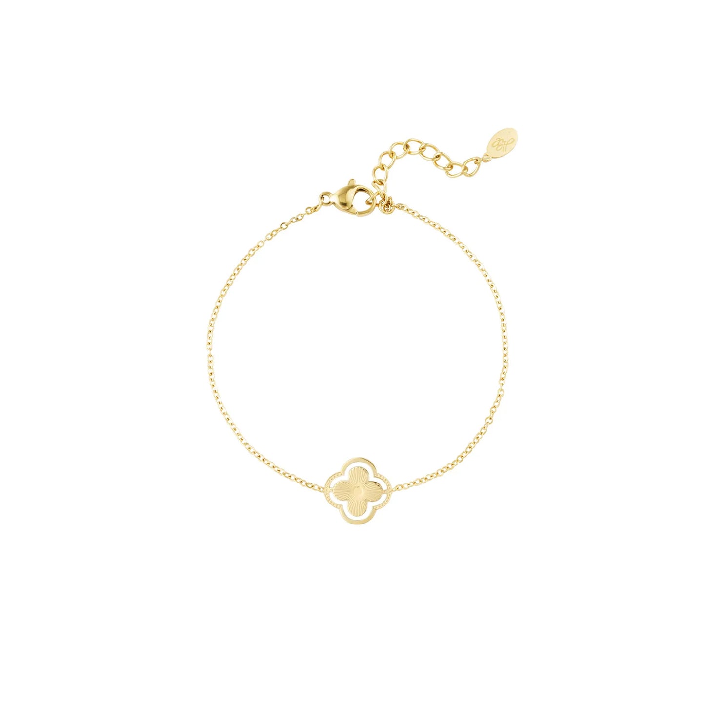 Double Clover Armband Goud