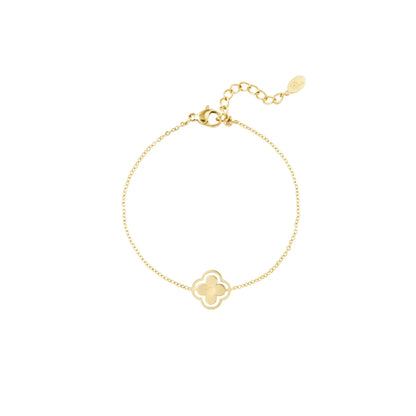 Double Clover Armband Goud