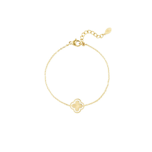 Double Clover Armband Goud