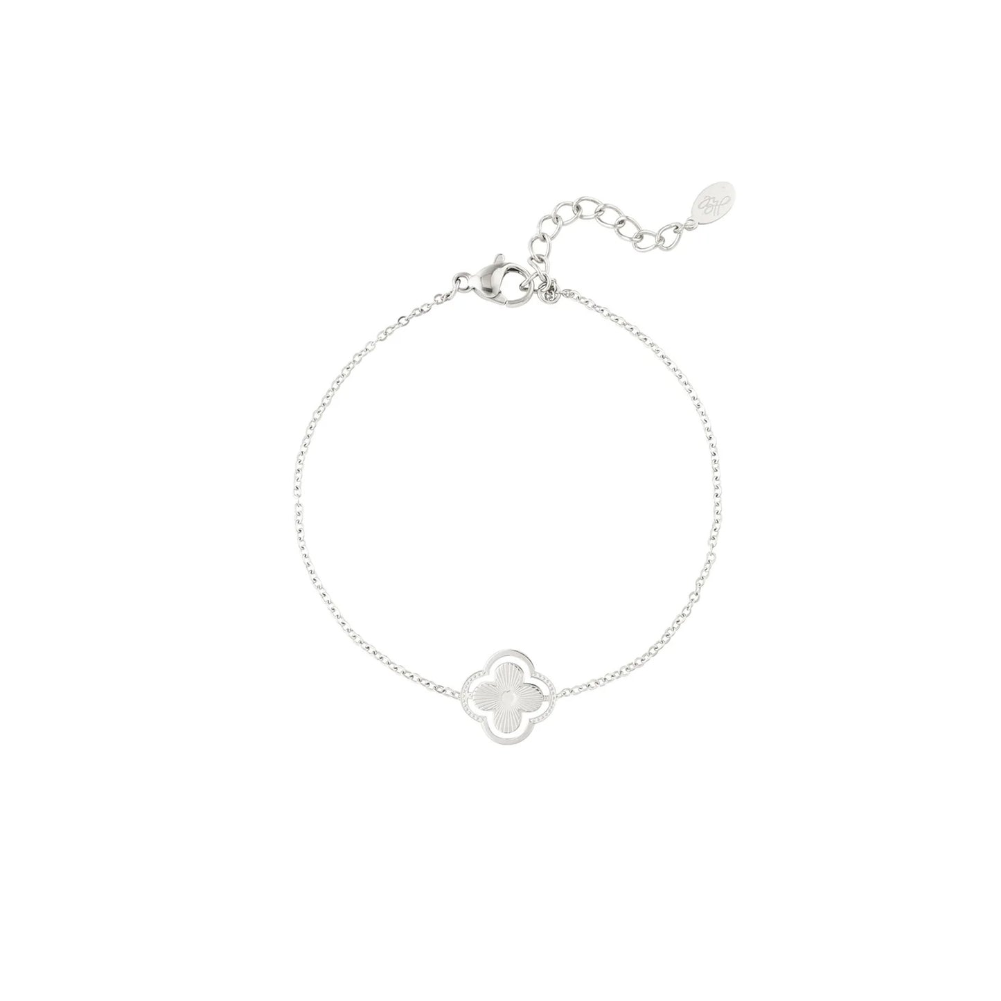 Double Clover Armband Zilver